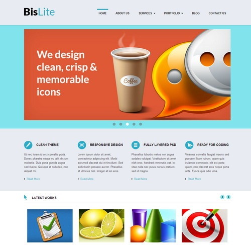 thiết kế website doanh nghiệp miễn phí BisLite