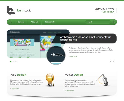 thiết kế website doanh nghiệp miễn phí Burnstudio Responsive