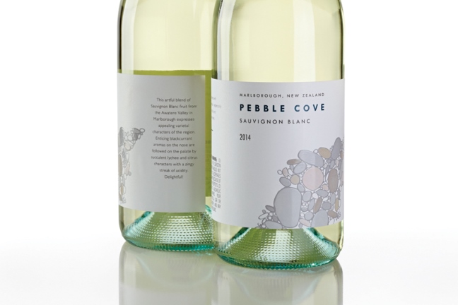 thiết kế bao bì sản phẩm Pebble Cove Wine NZ Sauvignon Blanc
