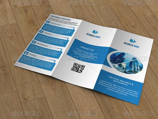 mẫu thiết kế nhận diện thương hiệu Business Trifold Brochure PSD