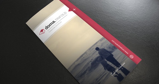 mẫu thiết kế nhận diện thương hiệu Doma Tri Fold Brochure PSD