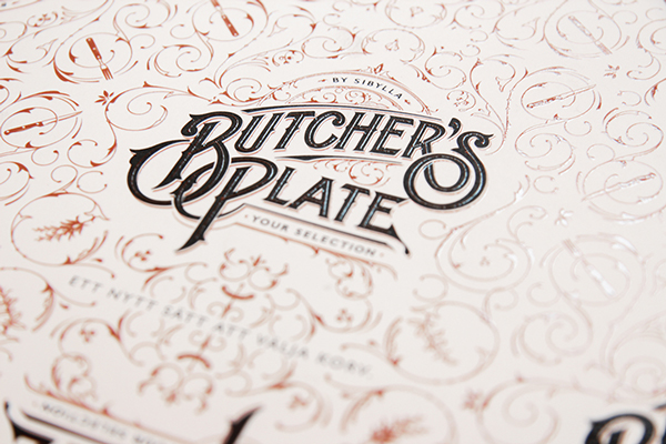 thiết kế nhận diện thương hiệu Butcher’s Plate Hand - Drawn Logo Design