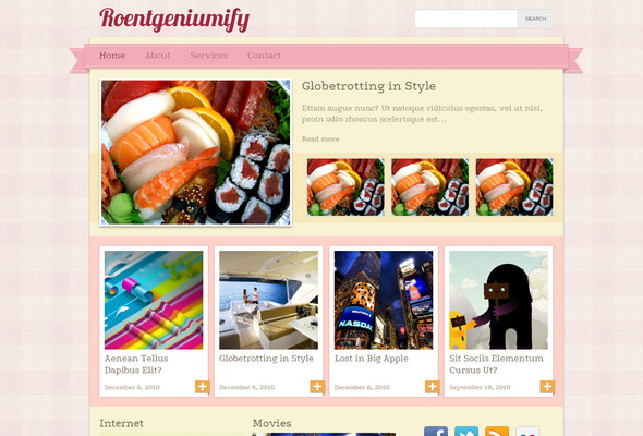 thiết kế website nhà hàng Roentgeniumify