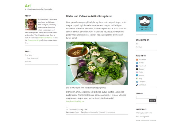 thiết kế website nhà hàng thực phẩm Ari
