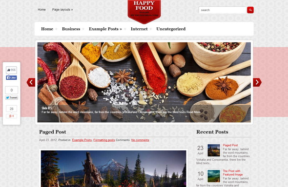 thiết kế website nhà hàng thực phẩm HappyFood