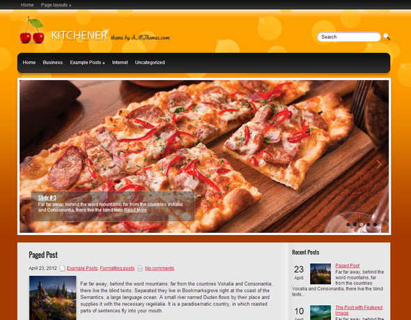thiết kế website nhà hàng thực phẩm Kitchener Food