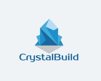 mẫu thiết kế logo sáng tạo Crystal Build