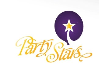 mẫu thiết kế logo sáng tạo Party Star