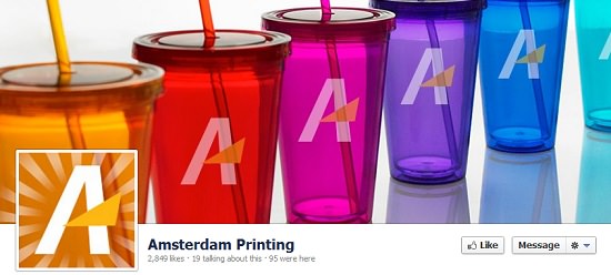 ảnh bìa Facebook thiết kế nhận diện thương hiệu nổi tiếng Amsterdam Printing