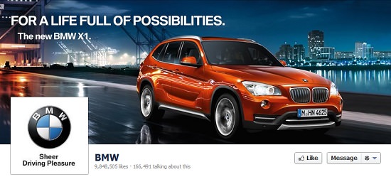 ảnh bìa Facebook thiết kế nhận diện thương hiệu nổi tiếng BMW