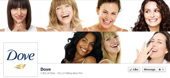 ảnh bìa Facebook thiết kế nhận diện thương hiệu nổi tiếng Dove