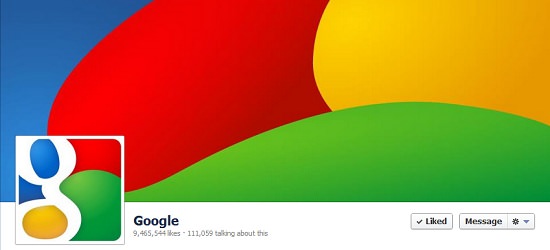 ảnh bìa Facebook thiết kế nhận diện thương hiệu nổi tiếng Google