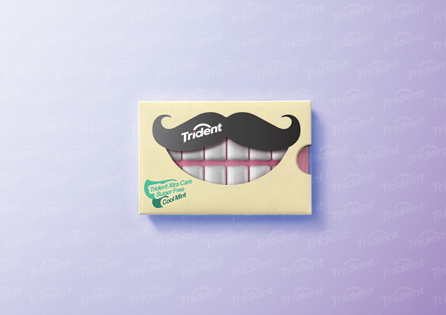 Thiết kế bao bì sản phẩm bộ râu Trident Gum