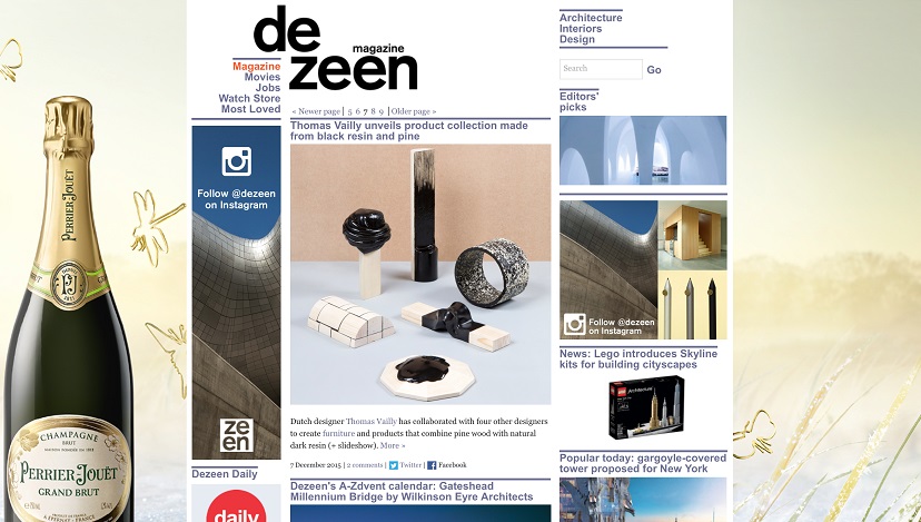 thiết kế website Dezeen magazine