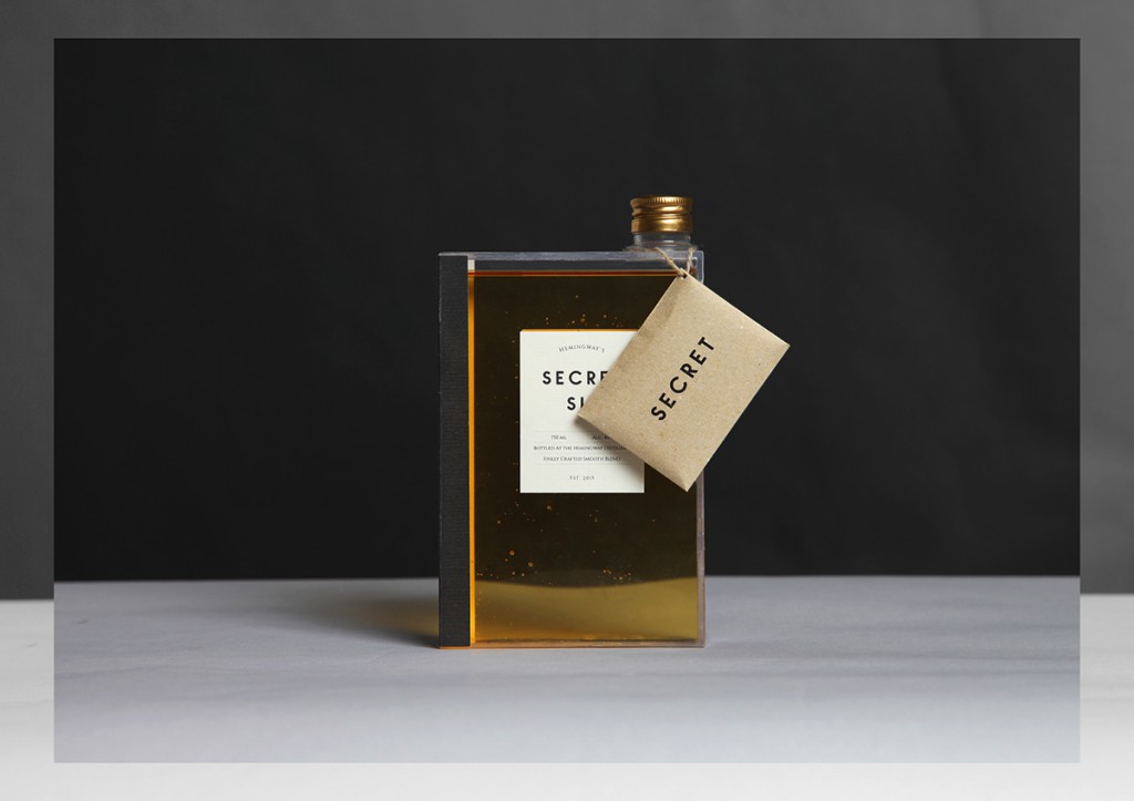 thiết kế bao bì sản phẩm của Top Secret Whiskey