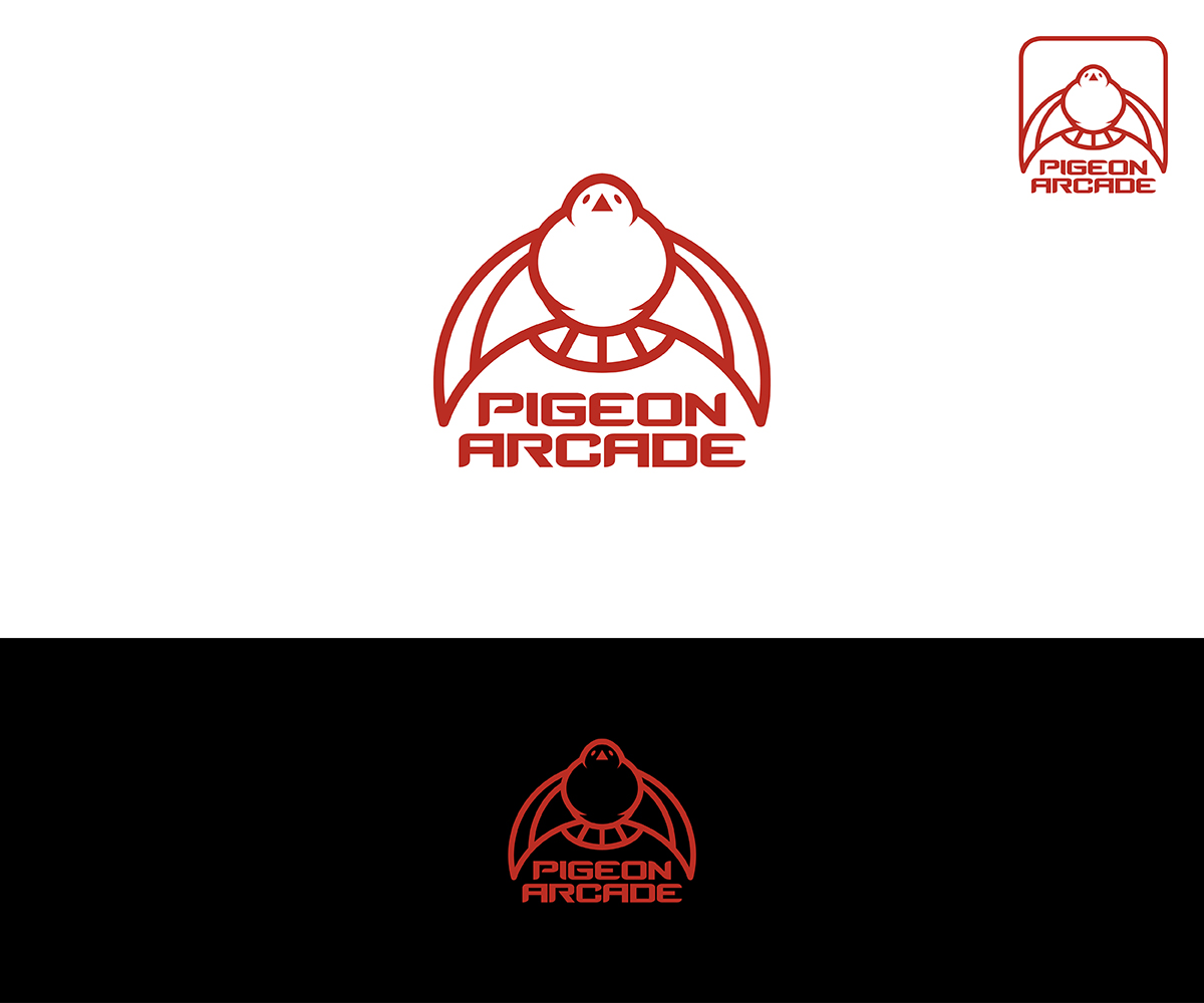 thiết kế nhận diện thương hiệu Pigeon Arcade