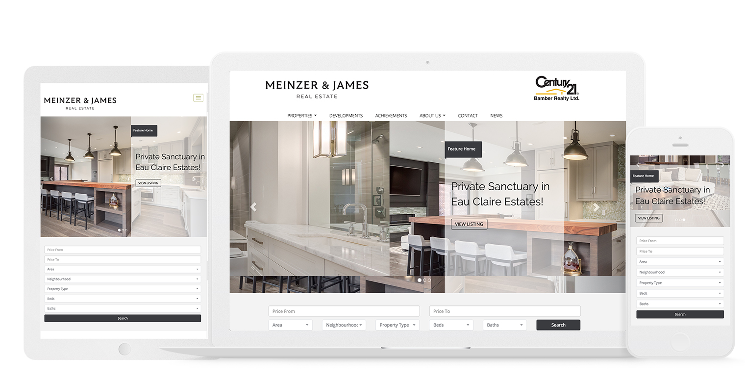 thiết kế website bất động sản MEINZER & JAMES