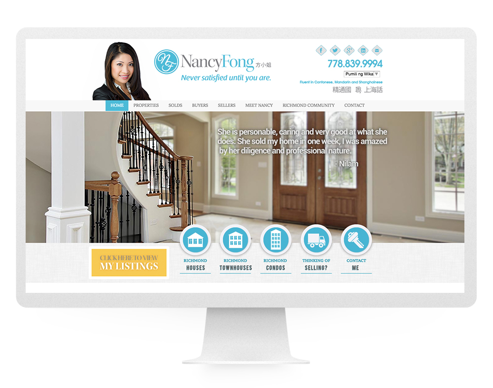 thiết kế website bất động sản NANCY FONG
