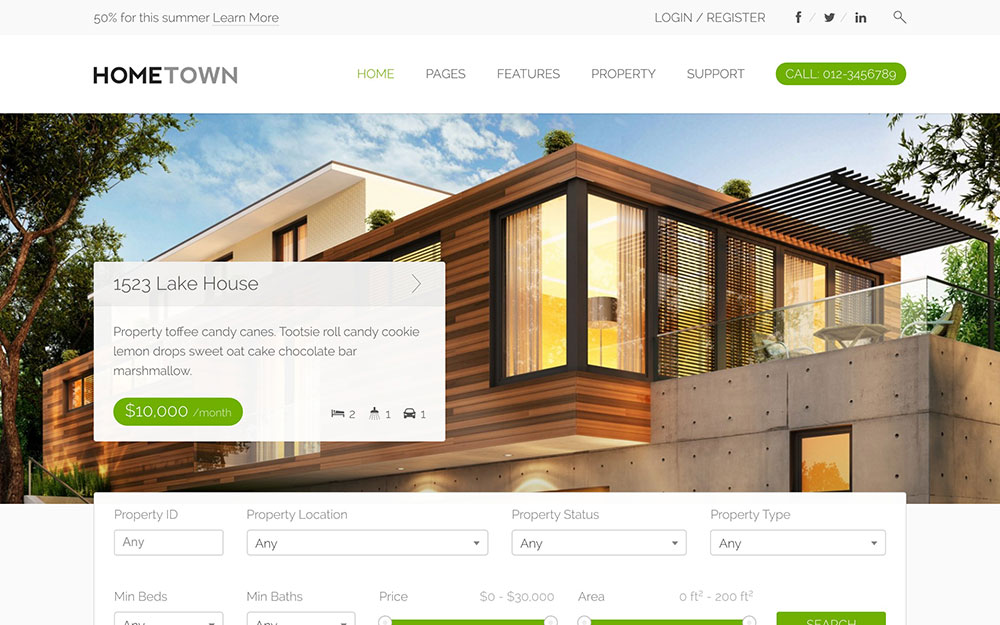 Tìm hiểu chủ đề WordPress WP Residence và Real Places dành cho thiết kế website bất động sản