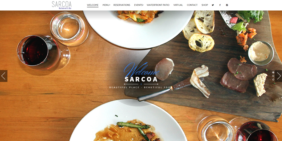 Website wordpress nhà hàng Sarcoa