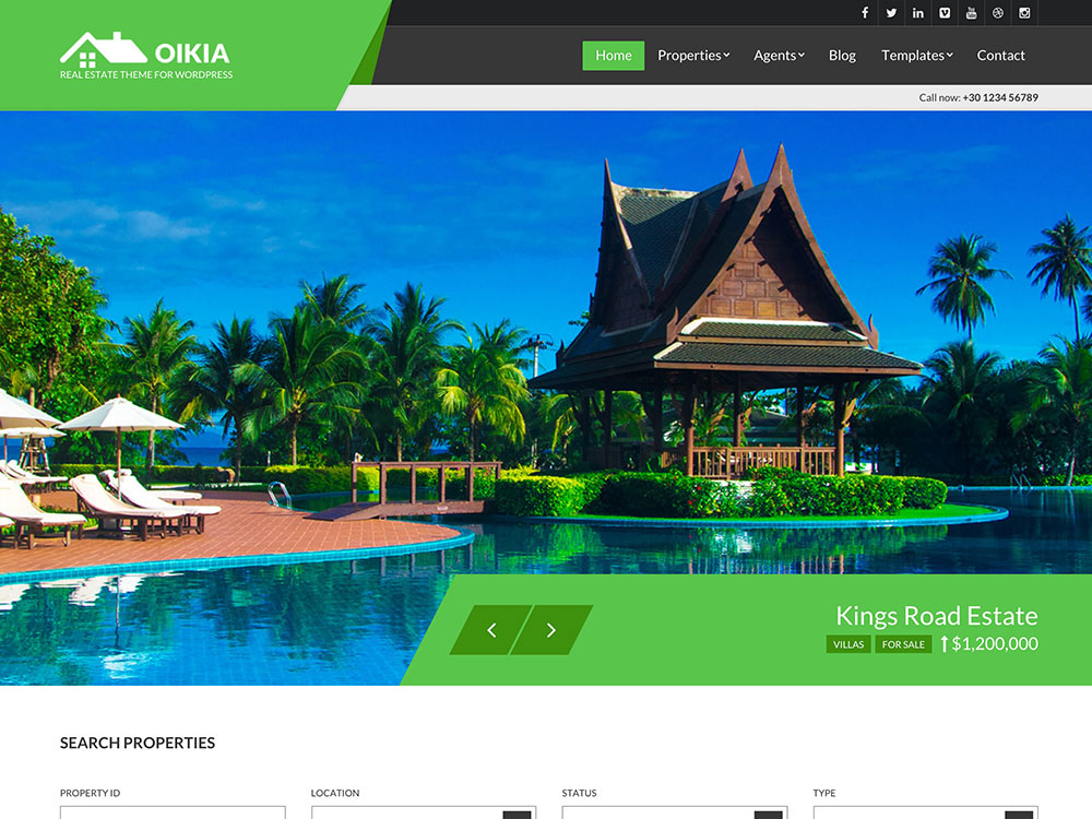 tim hieu chu de wordpress solus va oikia danh cho thiet ke website bat dong san 2