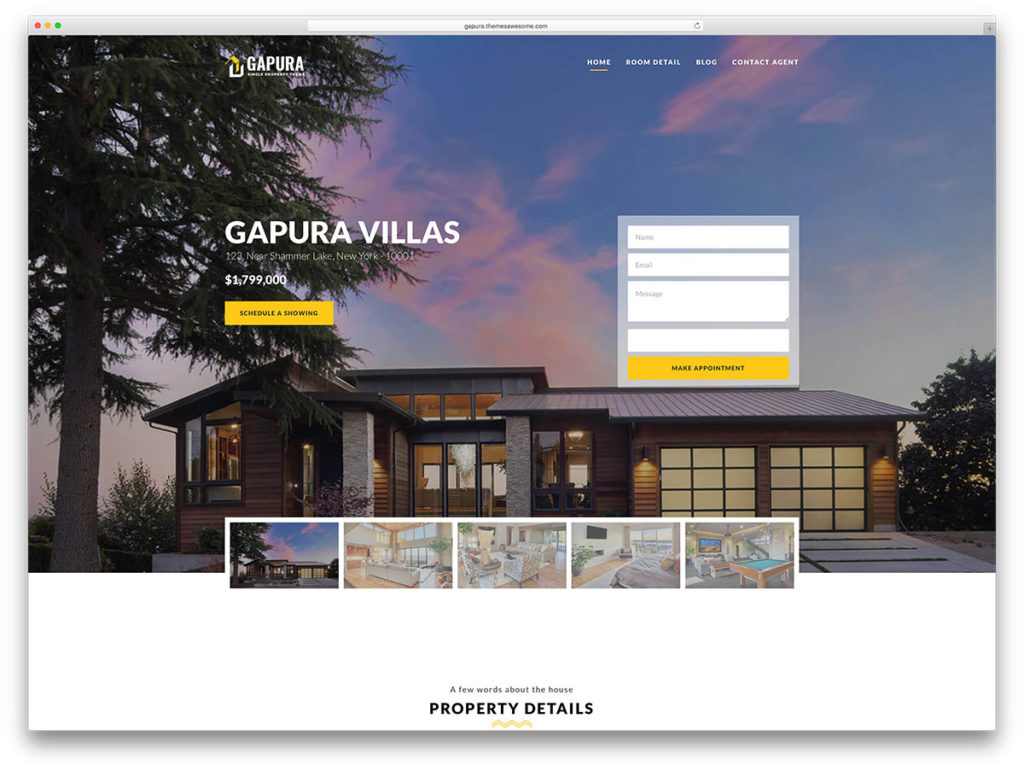 Tìm hiểu chủ đề WordPress Gapura dành cho thiết kế website bất động sản