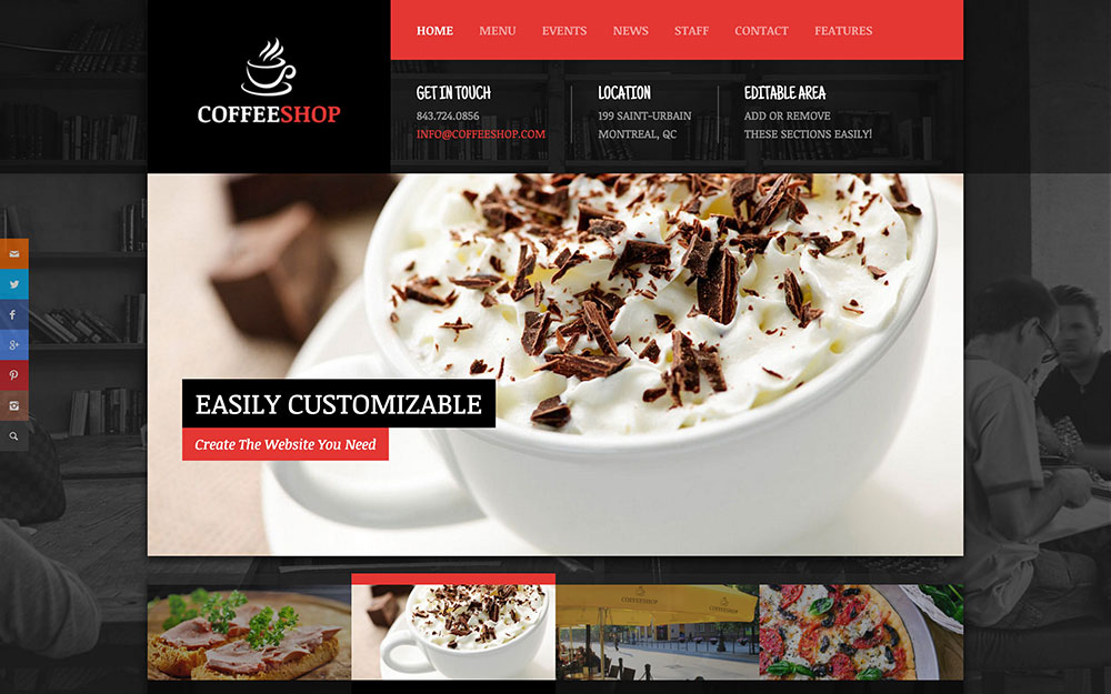 Tìm hiểu về chủ đề WordPress 2016 Coffe Shop và Eatery dành cho thiết kế website nhà hàng