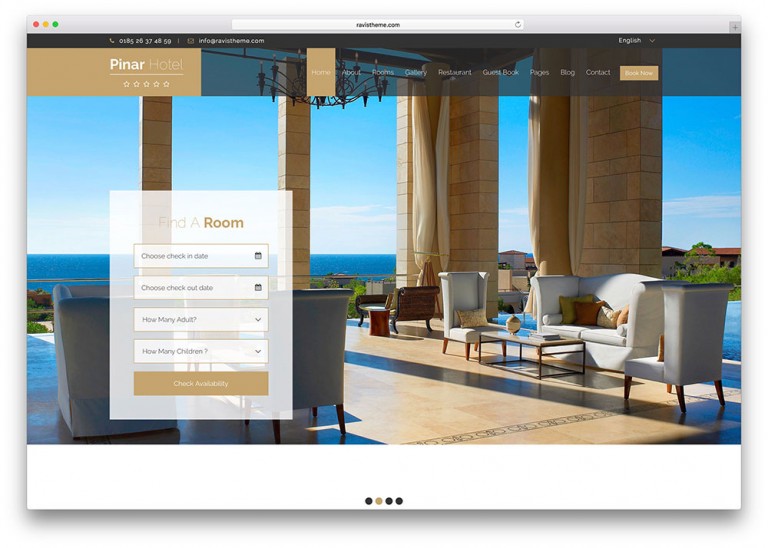 Mẫu web khách sạn 1