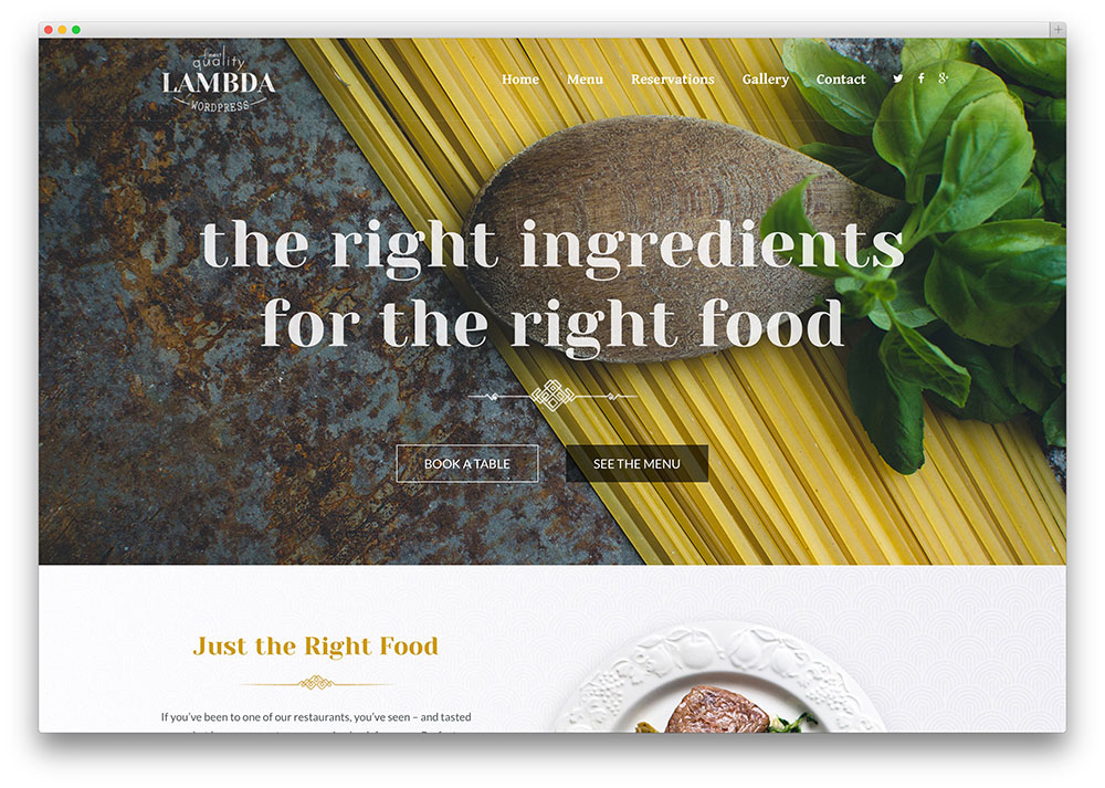 Lambda multipurpose restaurant theme