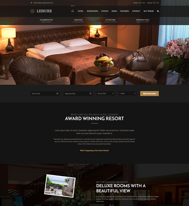 leisure hotel theme