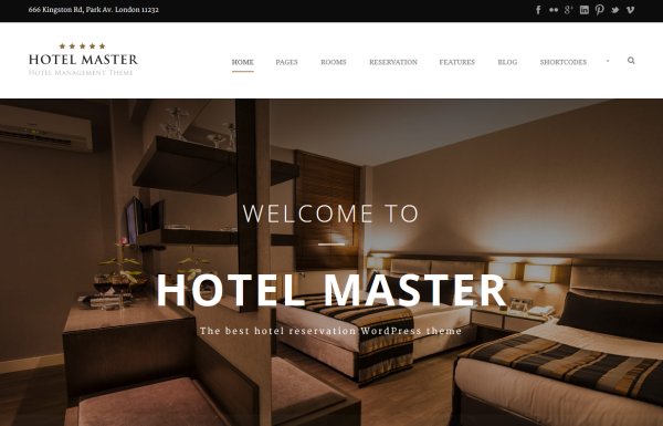 Giao diện web khách sạn Hotel Master