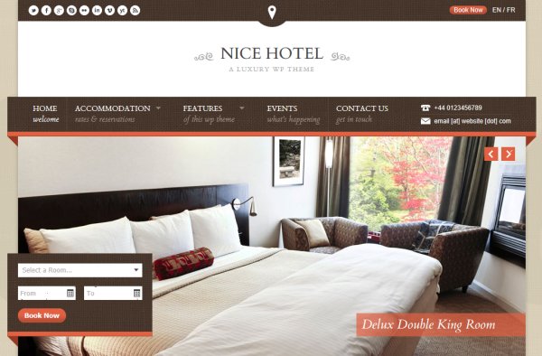 Giao diện web khách sạn Nice Hotel