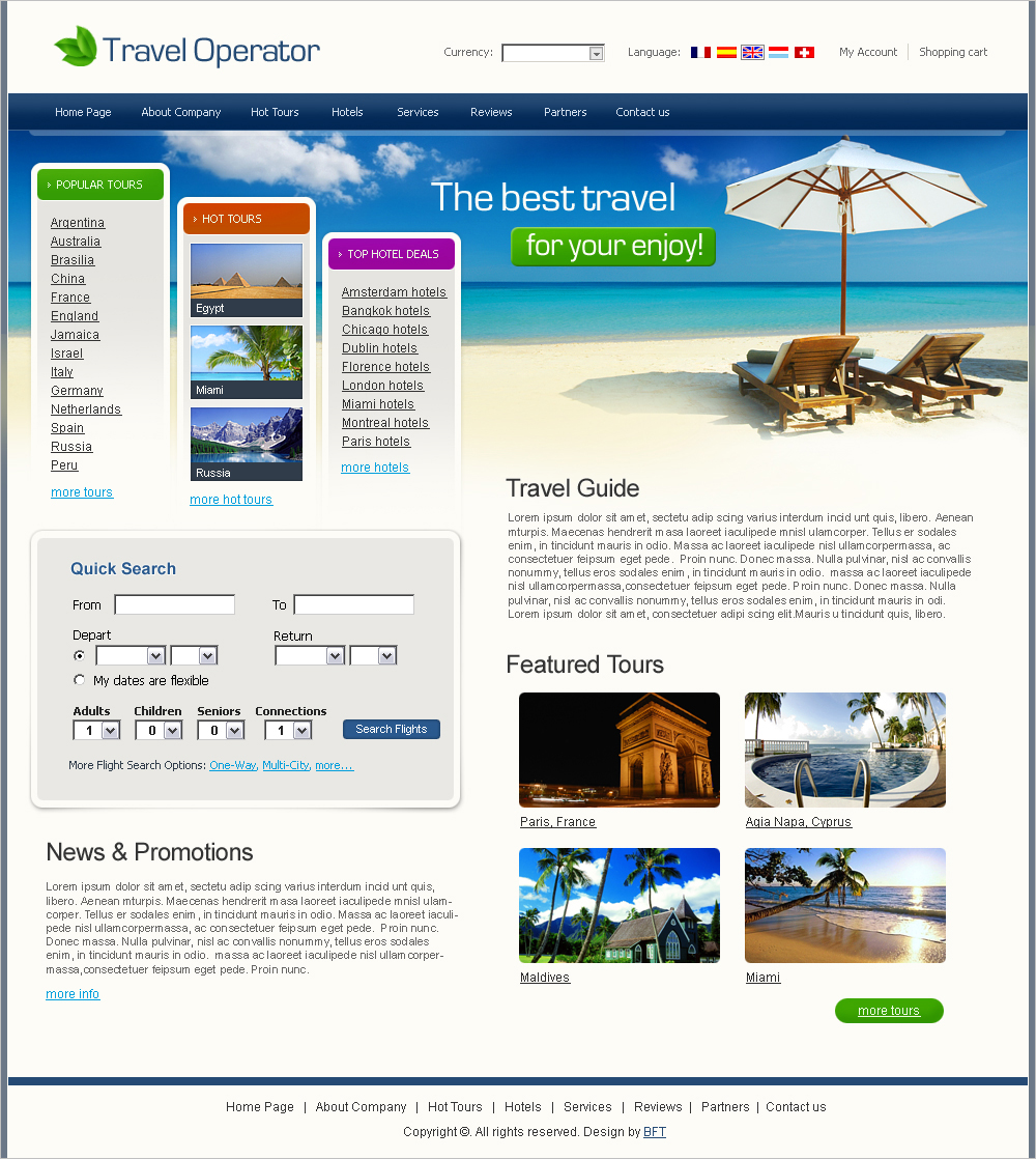 free travel css templates Giao diện web du lịch miễn phí 5