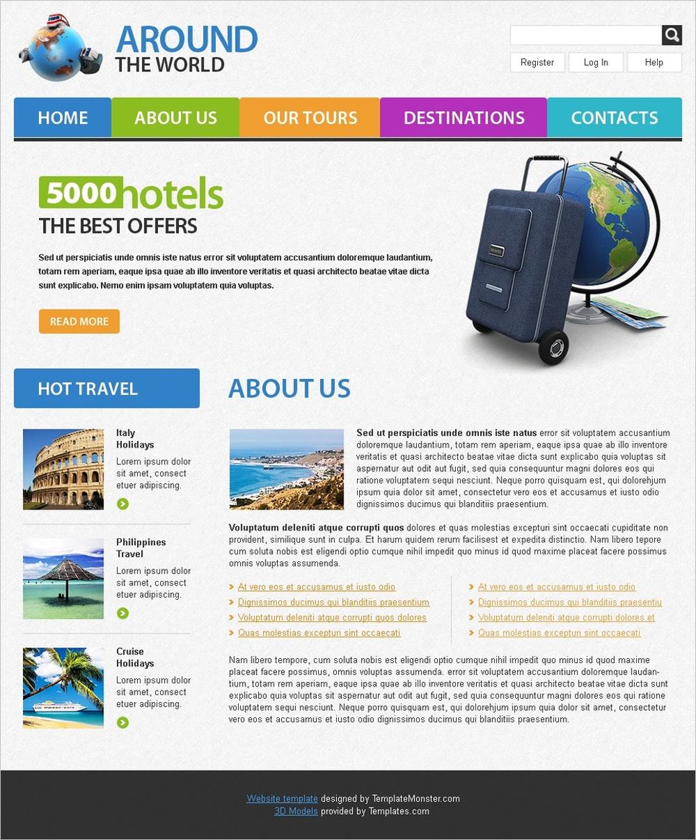 free travel website template Giao diện web du lịch miễn phí 12