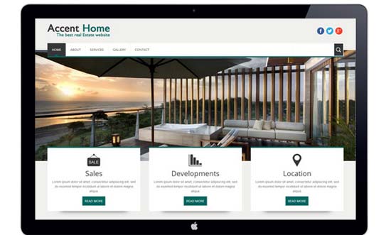 Accent Home a Real Estate Mobile Website Template