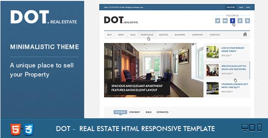 Dot Real Estate HTML5 & CSS3 Template