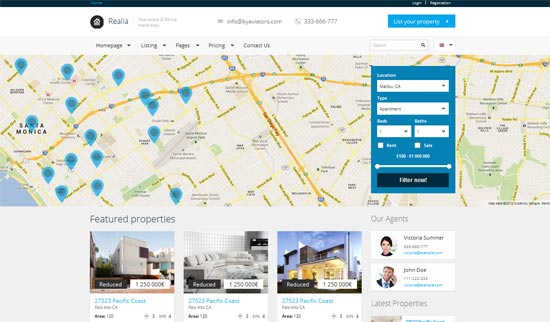 Realia - Retina Responsive Real Estate Template