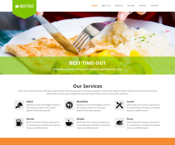 Giao diện web nhà hàng Bestro Restaurant