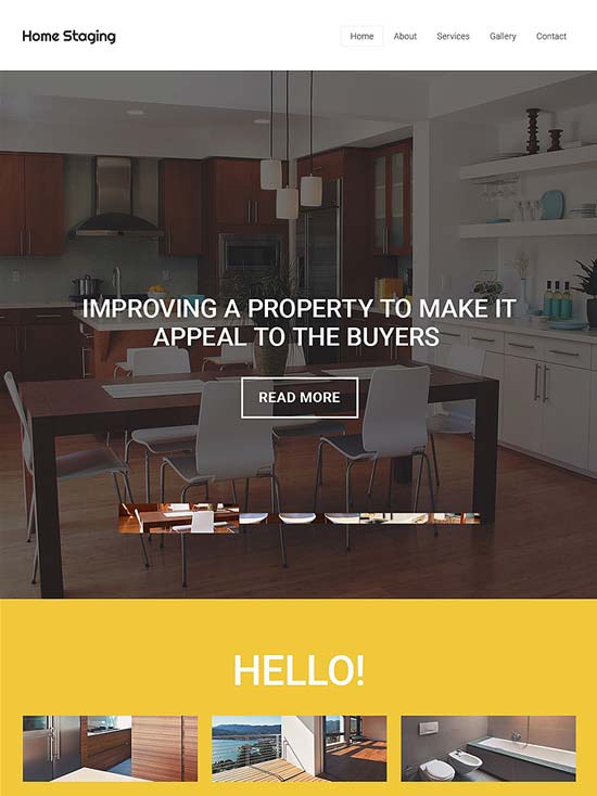 Home Staging Website Template