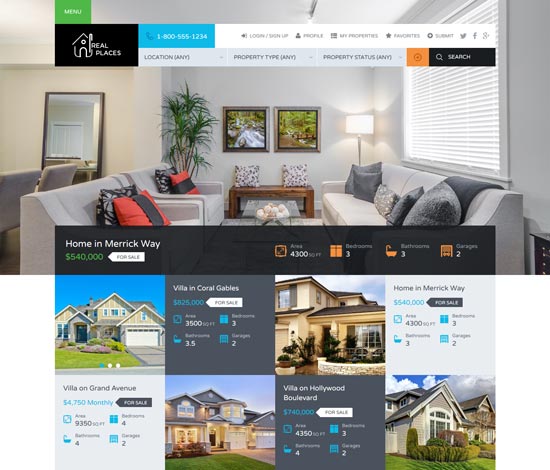 real places html5 template for real estate 
