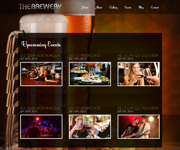 Giao diện web nhà hàng Brewery