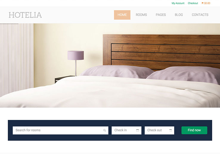 Giao diện web khách sạn Hotelia