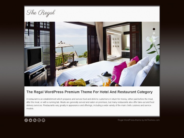 Giao diện web khách sạn Regal Hotel and Restaurant