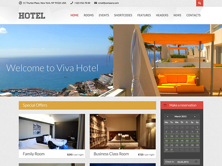 Giao diện web khách sạn Viva Hotel