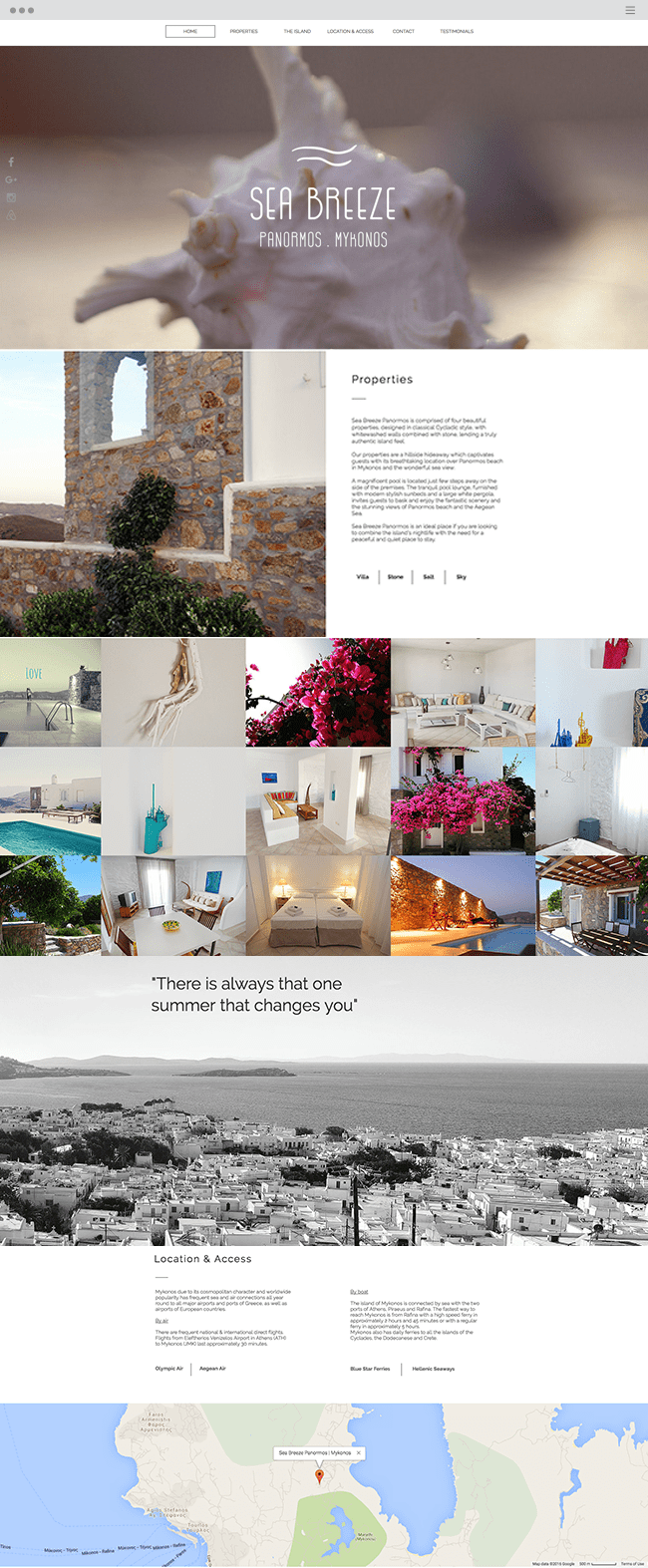 website của Sea Breeze Panormos Mykonos Villas 