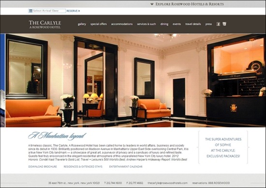 Trang web khách sạn the-carlyle