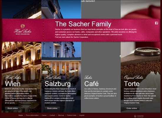 Trang web khách sạn the-sacher-family