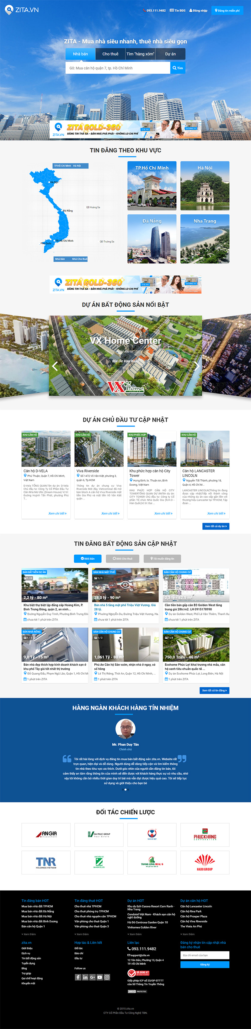 Ảnh chụp màn hình Website ZITA.VN