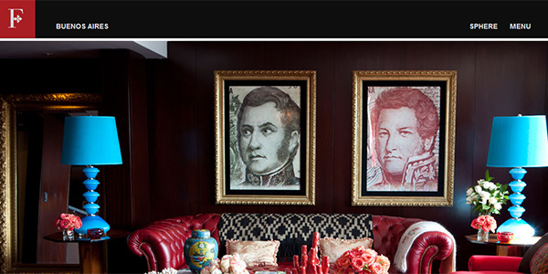website của khách sạn Faena Hotel