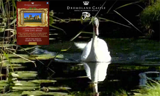 Video background trên website Dromoland Castle